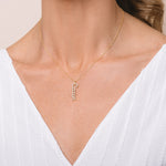 Diamond Pavé Personalized Script Letter Pendant Necklace-Necklaces-Ashley Schenkein Jewelry Design