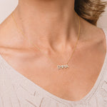 Diamond Pavé Personalized Block Letter Necklace-Necklaces-Ashley Schenkein Jewelry Design