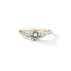 Three Stone Diamond Pavé Engagement Ring-engagement ring-Ashley Schenkein Jewelry Design