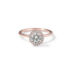 Pavé Diamond Halo Engagment Ring Setting-engagement ring-Ashley Schenkein Jewelry Design