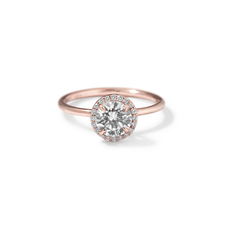 Pavé Diamond Halo Engagment Ring Setting-engagement ring-Ashley Schenkein Jewelry Design