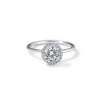 Pavé Diamond Halo Engagment Ring Setting-engagement ring-Ashley Schenkein Jewelry Design