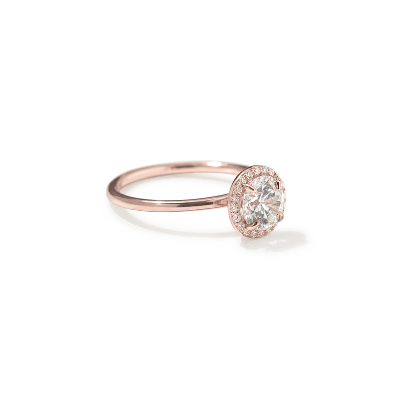 Pavé Diamond Halo Engagment Ring Setting-engagement ring-Ashley Schenkein Jewelry Design