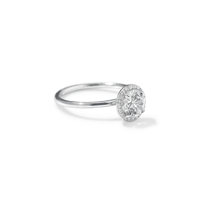 Pavé Diamond Halo Engagment Ring Setting-engagement ring-Ashley Schenkein Jewelry Design