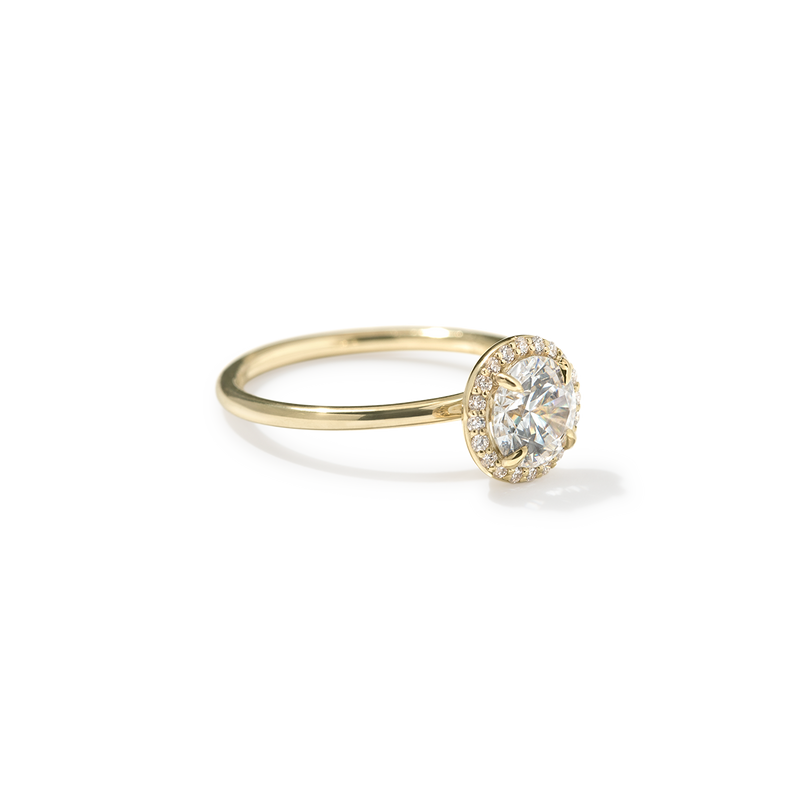 Pavé Diamond Halo Engagment Ring Setting-engagement ring-Ashley Schenkein Jewelry Design