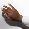 Solitaire East-West Pavé Hidden Halo Engagment Ring Setting-engagement ring-Ashley Schenkein Jewelry Design