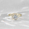 Pavé Diamond Halo Engagment Ring Setting-engagement ring-Ashley Schenkein Jewelry Design