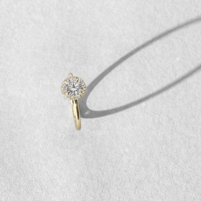 Pavé Diamond Halo Engagment Ring Setting-engagement ring-Ashley Schenkein Jewelry Design