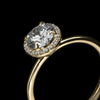 Pavé Diamond Halo Engagment Ring Setting-engagement ring-Ashley Schenkein Jewelry Design