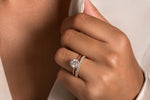 Pavé Diamond Halo Engagment Ring Setting-engagement ring-Ashley Schenkein Jewelry Design