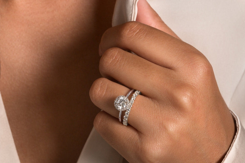 Pavé Diamond Halo Engagment Ring Setting-engagement ring-Ashley Schenkein Jewelry Design