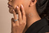 Three Stone Diamond Pavé Engagement Ring-engagement ring-Ashley Schenkein Jewelry Design
