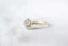 Round Brilliant Diamond Hexagon Engagement Ring Setting-engagement ring-Ashley Schenkein Jewelry Design