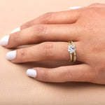 Solitaire East-West Pavé Hidden Halo Engagment Ring Setting-engagement ring-Ashley Schenkein Jewelry Design