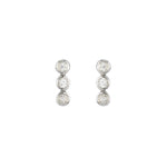 3 Bezel Gemstone Earrings-Earrings-Ashley Schenkein Jewelry Design