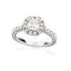 Asscher Halo Engagement Ring Setting-Engagement Ring-Ashley Schenkein Jewelry Design