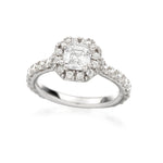 Asscher Halo Engagement Ring Setting-Engagement Ring-Ashley Schenkein Jewelry Design