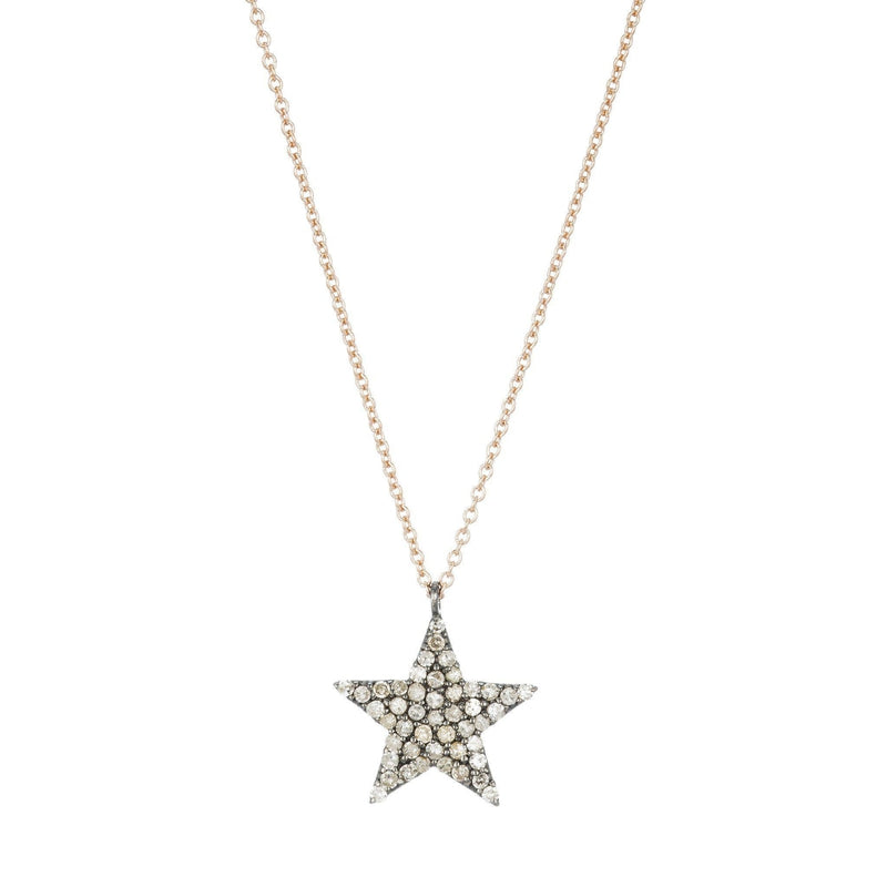 Diamond Five Point Star Necklace-Necklace-Ashley Schenkein Jewelry Design