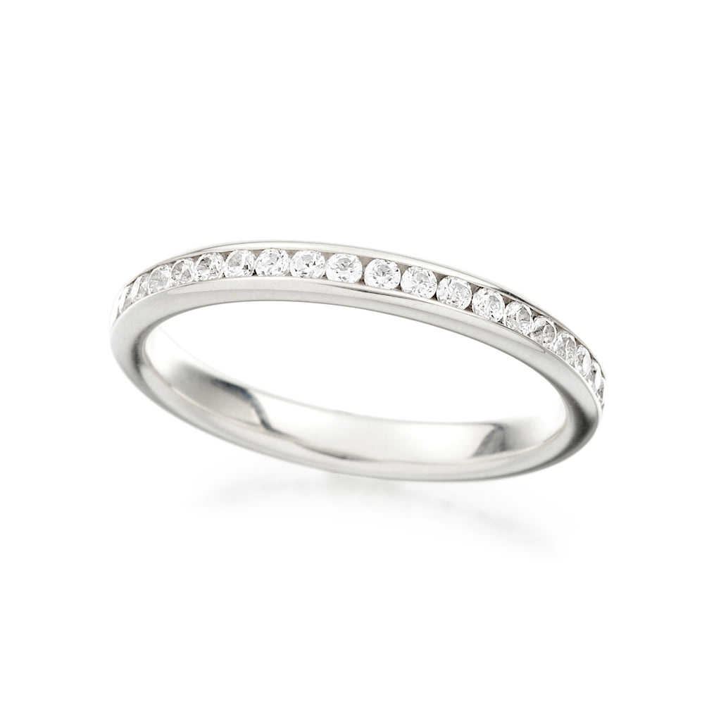 Mini Channel Eternity Wedding Band – Ashley Schenkein Jewelry Design