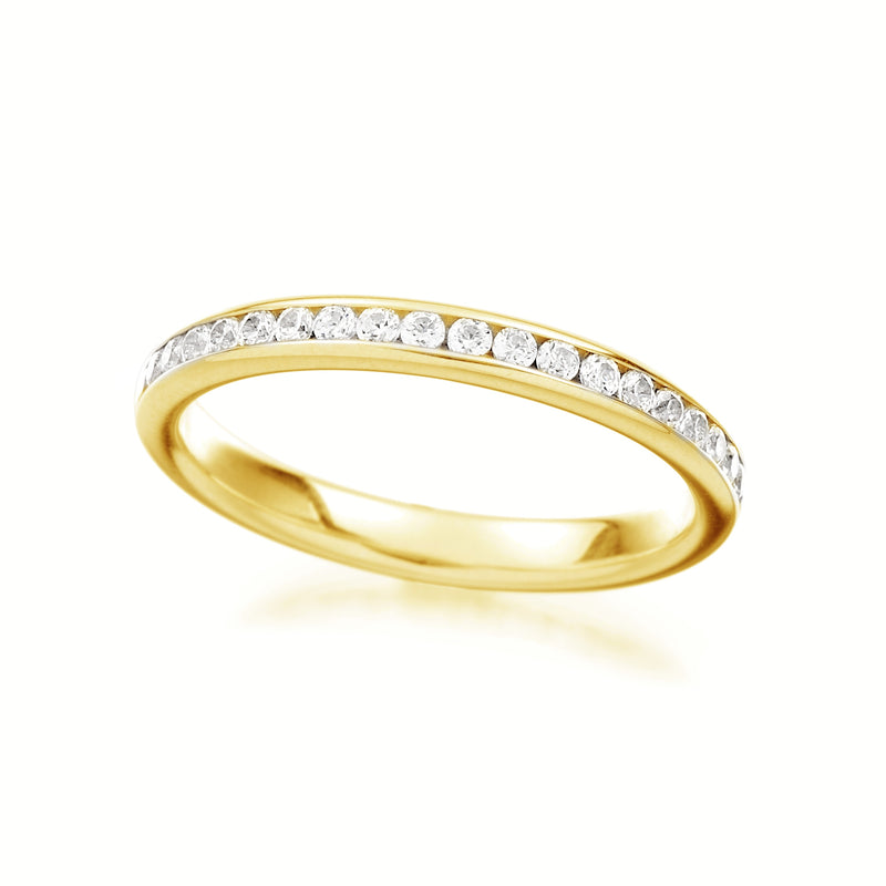 Mini Channel Eternity Wedding Band-Wedding Band-Ashley Schenkein Jewelry Design
