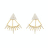 CZ Triangle Spike Ear Jackets-Earrings-Ashley Schenkein Jewelry Design