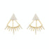 CZ Triangle Spike Ear Jackets-Earrings-Ashley Schenkein Jewelry Design