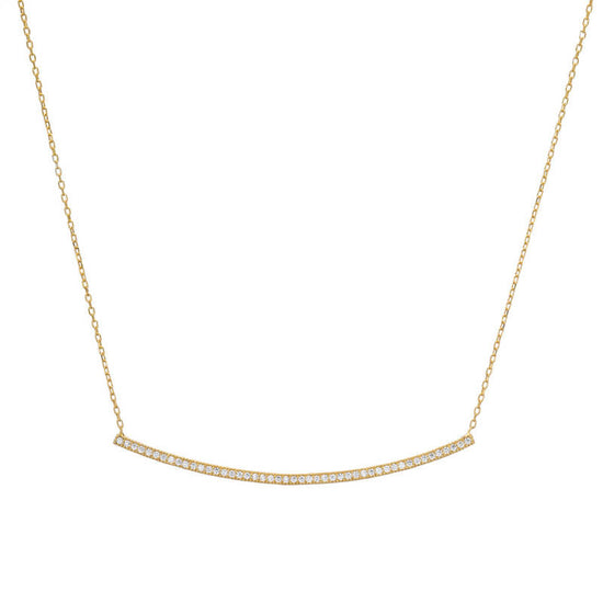 Pavé Bar Necklace-Necklace-Ashley Schenkein Jewelry Design