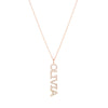 Diamond Pavé Personalized Block Letter Pendant Necklace-Necklaces-Ashley Schenkein Jewelry Design