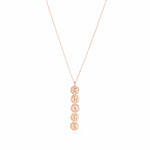 Diamond Pavé Personalized Disc Drop Necklace-Necklaces-Ashley Schenkein Jewelry Design