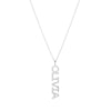Diamond Pavé Personalized Block Letter Pendant Necklace-Necklaces-Ashley Schenkein Jewelry Design