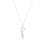 Diamond Pavé Personalized Script Letter Pendant Necklace-Necklaces-Ashley Schenkein Jewelry Design