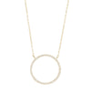 Open Circle Pavé CZ Necklace-Necklace-Ashley Schenkein Jewelry Design