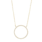 Open Circle Pavé CZ Necklace-Necklace-Ashley Schenkein Jewelry Design