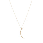 Brooklyn Diamond Pavé Elongated Moon Necklace-Necklace-Ashley Schenkein Jewelry Design