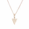 Diamond Pavé Mini Triangle Necklace, 14k-Necklace-Ashley Schenkein Jewelry Design