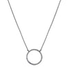 Open Circle Pavé CZ Necklace-Necklace-Ashley Schenkein Jewelry Design