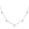 Melrose CZ Round Bezel Drops Necklace-Necklace-Ashley Schenkein Jewelry Design