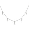 Melrose CZ Teardrop Dangle Necklace-Necklace-Ashley Schenkein Jewelry Design