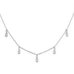 Melrose CZ Teardrop Dangle Necklace-Necklace-Ashley Schenkein Jewelry Design