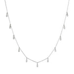 Melrose CZ Teardrop Dangle Necklace-Necklace-Ashley Schenkein Jewelry Design