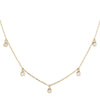 Melrose CZ Round Bezel Drops Necklace-Necklace-Ashley Schenkein Jewelry Design