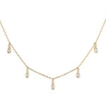 Melrose CZ Teardrop Dangle Necklace-Necklace-Ashley Schenkein Jewelry Design