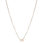 Diamond Pavé XO Necklace, 14k-Necklace-Ashley Schenkein Jewelry Design