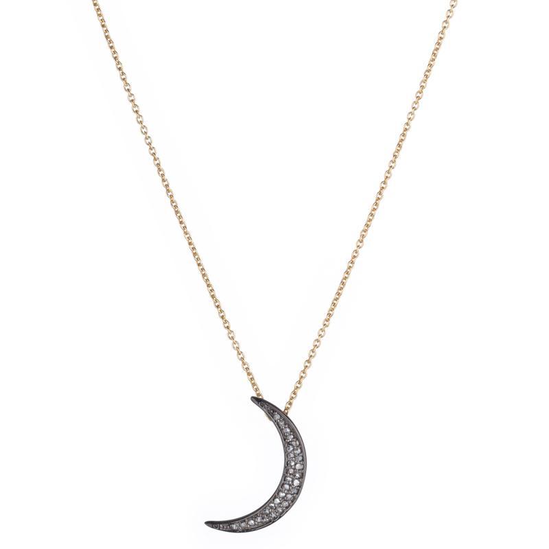Buy Radley 18ct Rose Gold Plated Silver Diamond Moon Necklace | Womens  necklaces | Argos