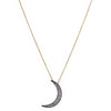 Diamond Moon Necklace-Necklace-Ashley Schenkein Jewelry Design