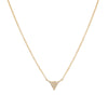 Diamond Pavé Triangle Necklace, 14ky-Necklaces-Ashley Schenkein Jewelry Design