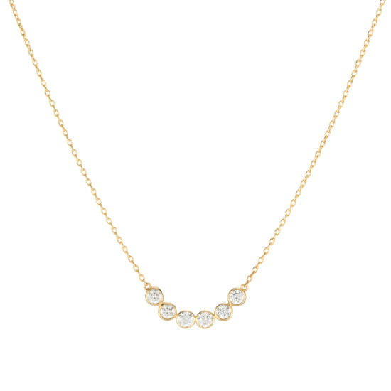 Diamond Bezel Curved Bar Necklace, 14k-Ashley Schenkein Jewelry Design