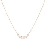 Diamond Bezel Curved Bar Necklace, 14ky-Ashley Schenkein Jewelry Design
