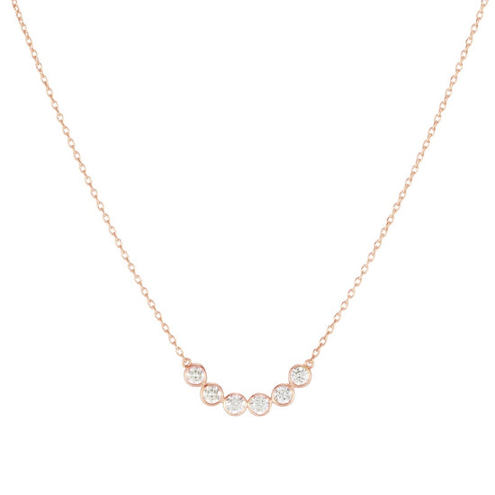 Diamond Bezel Curved Bar Necklace, 14k-Ashley Schenkein Jewelry Design