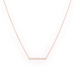 Diamond Pavé Medium Bar Necklace, 14ky-Necklace-Ashley Schenkein Jewelry Design